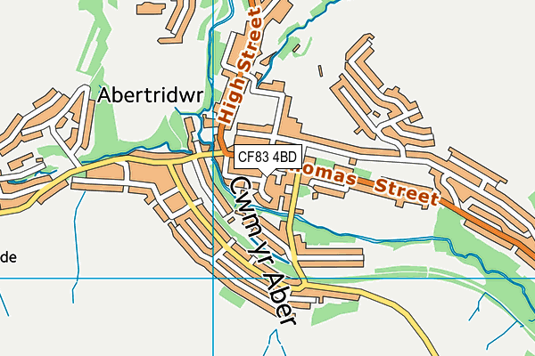 CF83 4BD map - OS VectorMap District (Ordnance Survey)