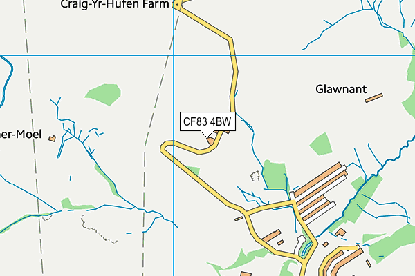 CF83 4BW map - OS VectorMap District (Ordnance Survey)