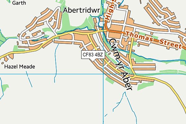 CF83 4BZ map - OS VectorMap District (Ordnance Survey)