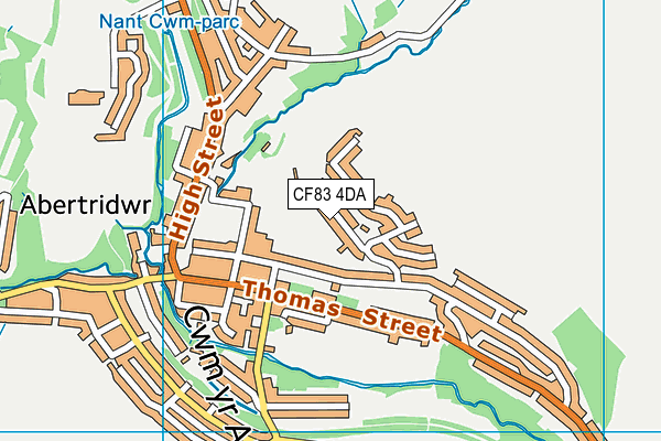 CF83 4DA map - OS VectorMap District (Ordnance Survey)