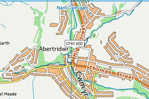 CF83 4DD map - OS VectorMap District (Ordnance Survey)