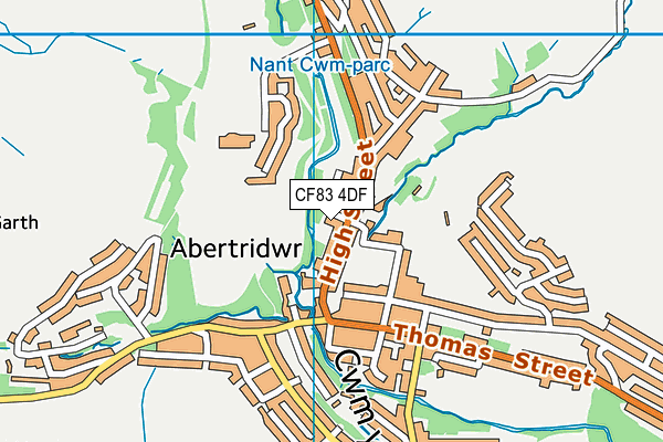 CF83 4DF map - OS VectorMap District (Ordnance Survey)