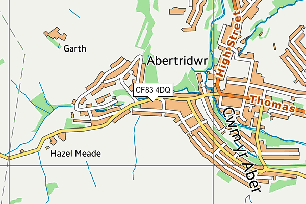 CF83 4DQ map - OS VectorMap District (Ordnance Survey)