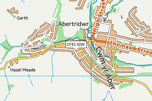 CF83 4DW map - OS VectorMap District (Ordnance Survey)