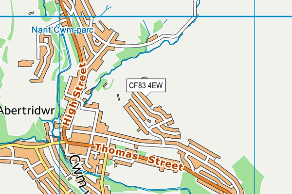 CF83 4EW map - OS VectorMap District (Ordnance Survey)