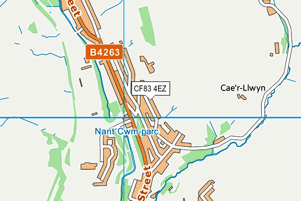 CF83 4EZ map - OS VectorMap District (Ordnance Survey)