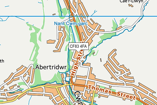 CF83 4FA map - OS VectorMap District (Ordnance Survey)