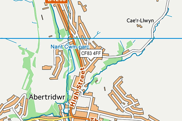 CF83 4FF map - OS VectorMap District (Ordnance Survey)