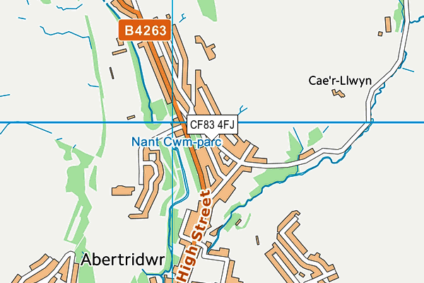 CF83 4FJ map - OS VectorMap District (Ordnance Survey)