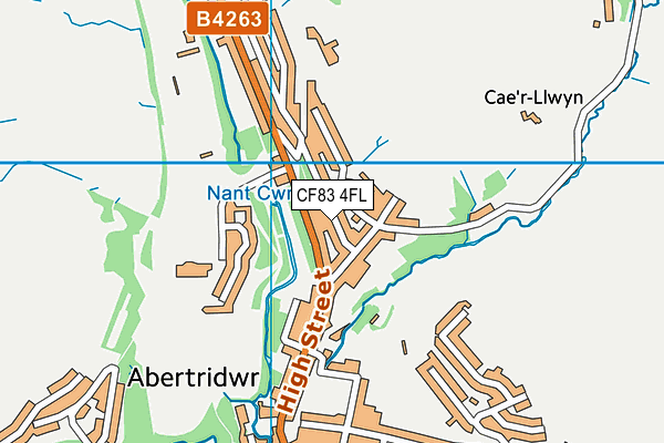 CF83 4FL map - OS VectorMap District (Ordnance Survey)