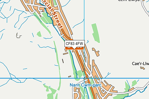 CF83 4FW map - OS VectorMap District (Ordnance Survey)