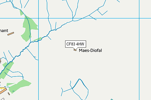 CF83 4HW map - OS VectorMap District (Ordnance Survey)