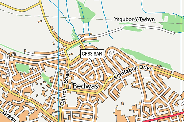 CF83 8AR map - OS VectorMap District (Ordnance Survey)