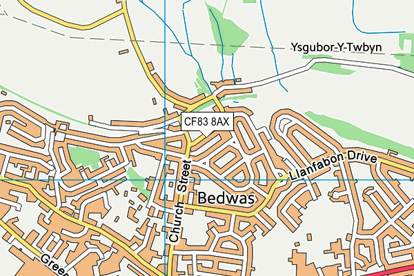 CF83 8AX map - OS VectorMap District (Ordnance Survey)