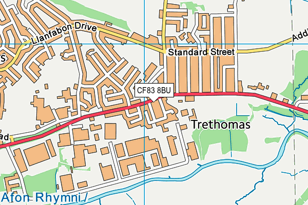 Map of THE SHOP TRETHOMAS LTD at district scale