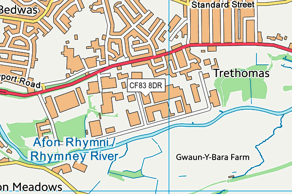 CF83 8DR map - OS VectorMap District (Ordnance Survey)