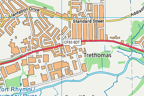 CF83 8DT map - OS VectorMap District (Ordnance Survey)