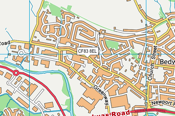 CF83 8EL map - OS VectorMap District (Ordnance Survey)