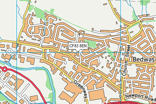 CF83 8EN map - OS VectorMap District (Ordnance Survey)