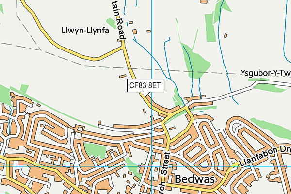 CF83 8ET map - OS VectorMap District (Ordnance Survey)