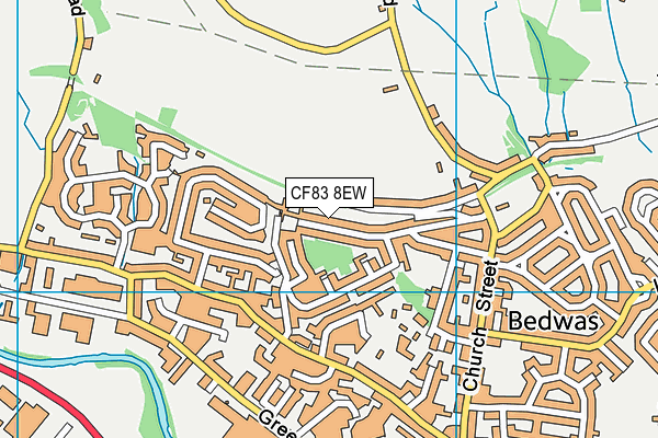CF83 8EW map - OS VectorMap District (Ordnance Survey)