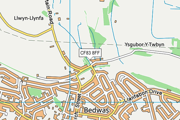 CF83 8FF map - OS VectorMap District (Ordnance Survey)