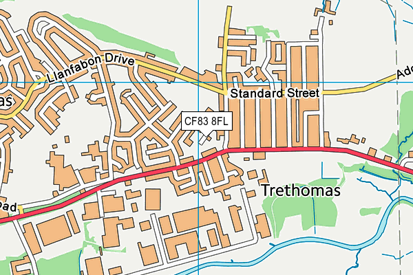 CF83 8FL map - OS VectorMap District (Ordnance Survey)