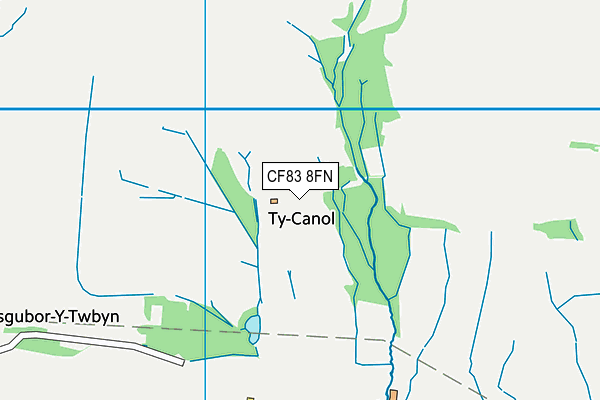 CF83 8FN map - OS VectorMap District (Ordnance Survey)