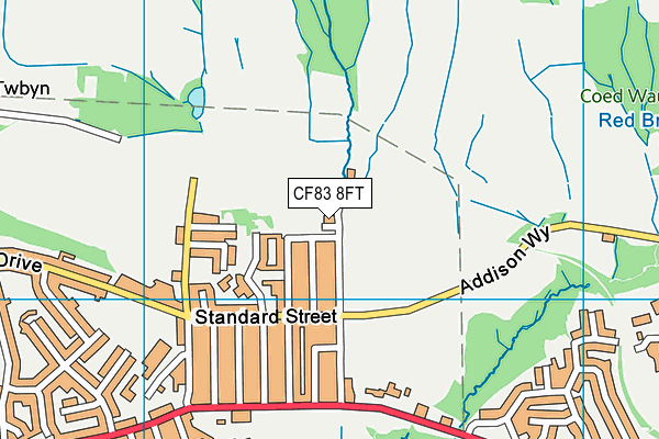 CF83 8FT map - OS VectorMap District (Ordnance Survey)