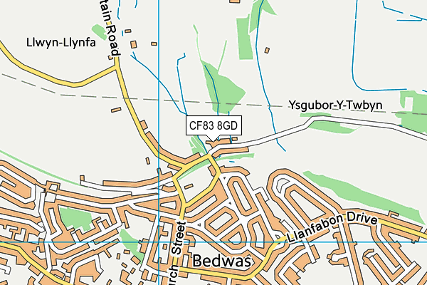 CF83 8GD map - OS VectorMap District (Ordnance Survey)
