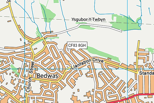 CF83 8GH map - OS VectorMap District (Ordnance Survey)