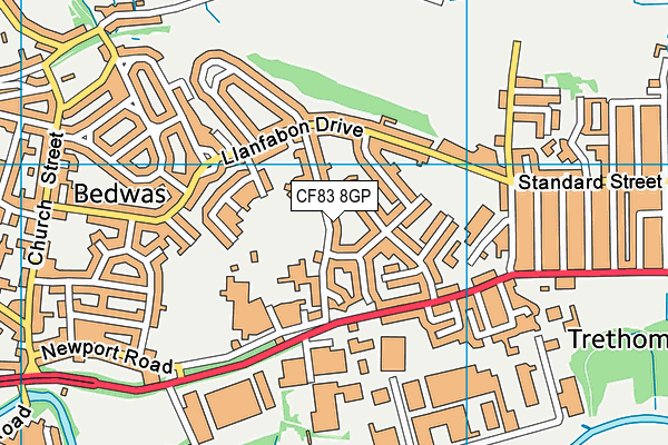 CF83 8GP map - OS VectorMap District (Ordnance Survey)