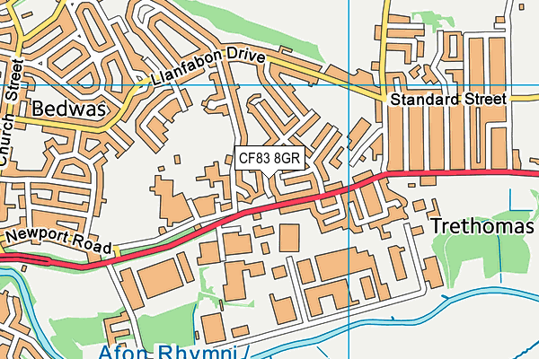 CF83 8GR map - OS VectorMap District (Ordnance Survey)