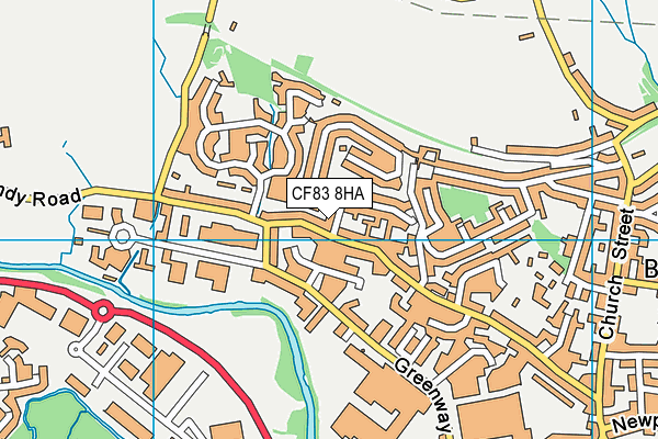 CF83 8HA map - OS VectorMap District (Ordnance Survey)