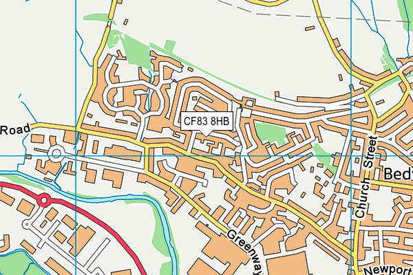 CF83 8HB map - OS VectorMap District (Ordnance Survey)