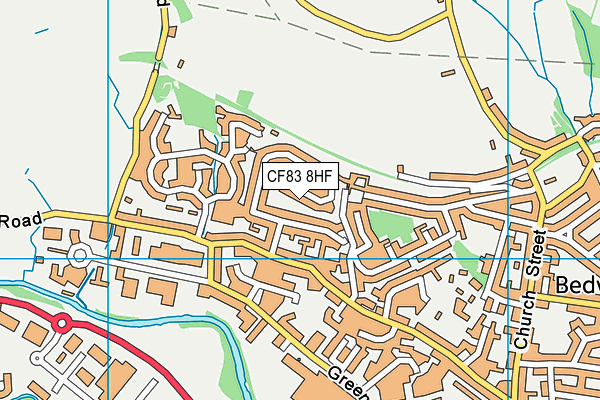 CF83 8HF map - OS VectorMap District (Ordnance Survey)