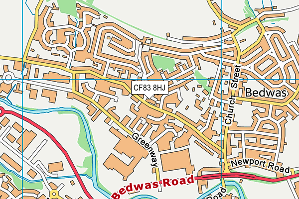 CF83 8HJ map - OS VectorMap District (Ordnance Survey)