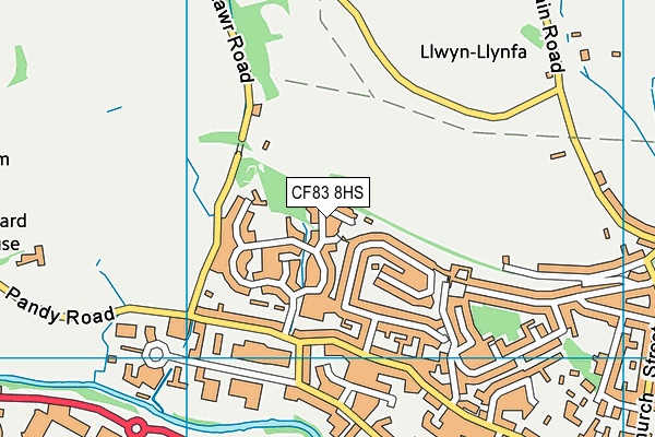 CF83 8HS map - OS VectorMap District (Ordnance Survey)