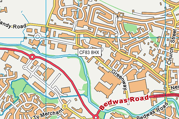 CF83 8HX map - OS VectorMap District (Ordnance Survey)