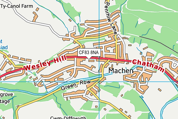 Machen Primary School map (CF83 8NA) - OS VectorMap District (Ordnance Survey)