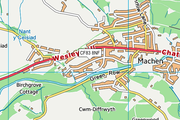 CF83 8NF map - OS VectorMap District (Ordnance Survey)