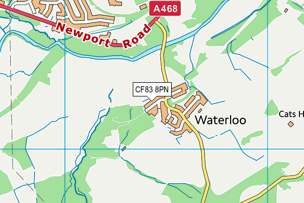 CF83 8PN map - OS VectorMap District (Ordnance Survey)