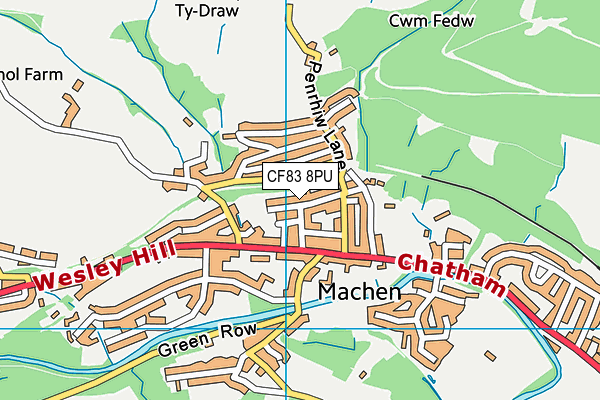 Wyclif Independent Christian School map (CF83 8PU) - OS VectorMap District (Ordnance Survey)