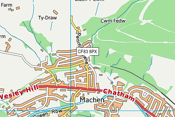 CF83 8PX map - OS VectorMap District (Ordnance Survey)