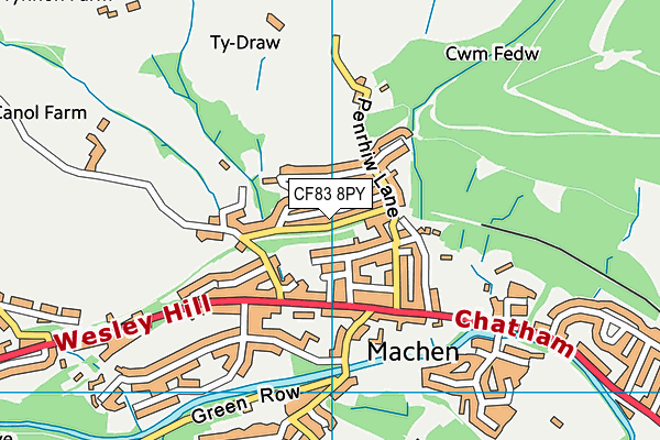 CF83 8PY map - OS VectorMap District (Ordnance Survey)