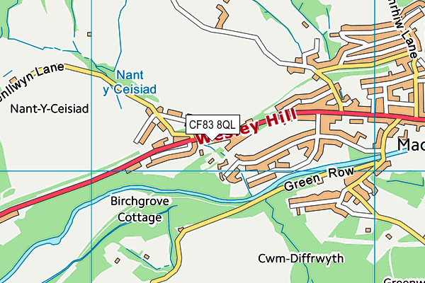 CF83 8QL map - OS VectorMap District (Ordnance Survey)