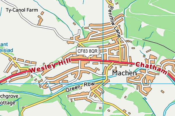 CF83 8QR map - OS VectorMap District (Ordnance Survey)