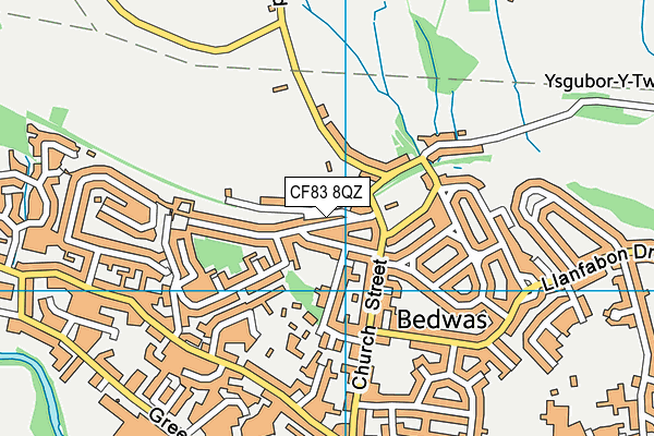 CF83 8QZ map - OS VectorMap District (Ordnance Survey)