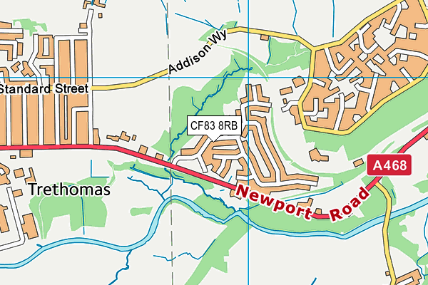 CF83 8RB map - OS VectorMap District (Ordnance Survey)