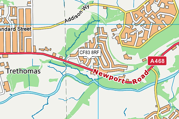 CF83 8RF map - OS VectorMap District (Ordnance Survey)